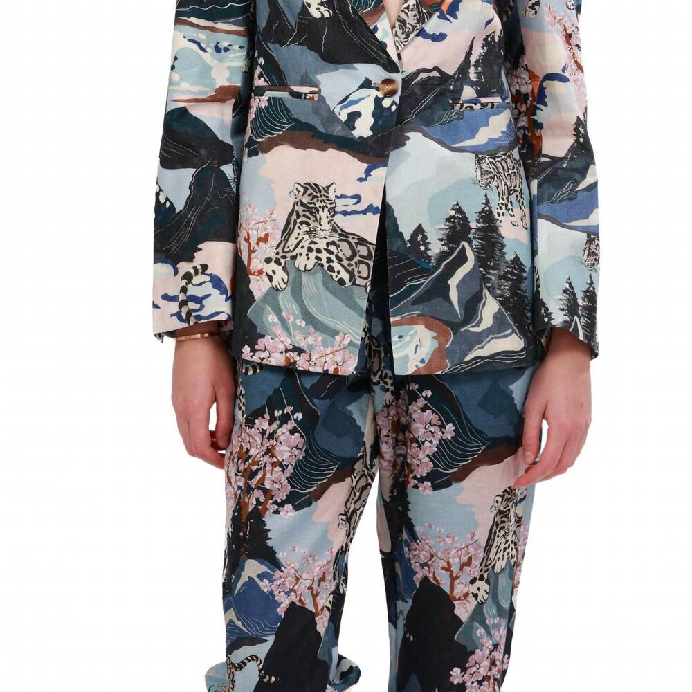 NEW LAS SUREÑAS snow leopard blazer in blue